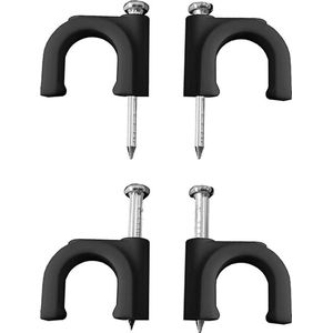 Schwarzer Clip für Rohrschlauchkabel 2x1mm Nr. 6 (Karton mit 100 Einheiten)