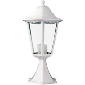 Wandlaterne aus Aluminium und Glas, IP44, E27, 100 w, weiße Farbe, Ø22 x 43,7 cm, Modell Marseille EDM