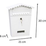 EDM - Brievenbus - Staal - Wit - Met 2 Sleutels