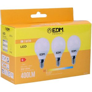 EDM - Ledlamp - 5 W - E14 - 400 lm - 3200 K - 3 Stuks