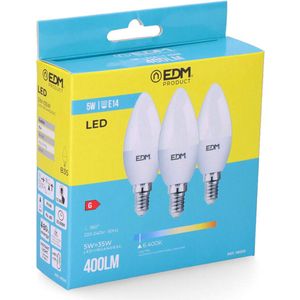 Lamp Kaars EDM 5 W E14 G 400 lm (6400K)