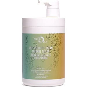 Anti-cellulitis reducerende warmte-werking, anti-cellulitis crème, tegen cellulitis, met cafeïne, bioden en algenextracten, merk: nacht en dag, 1000 ml.