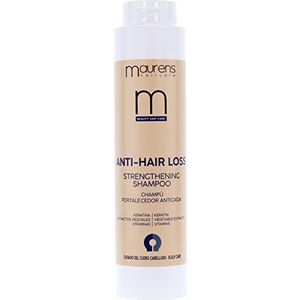 Maurens, Anti-Haarausfall-Shampoo gegen Haarausfall, mit Pflanzenextrakten, Keratin, Vitaminen, gegen Haarausfall, stärkt schwaches Haar, 400 ml