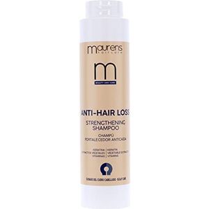Maurens Shampoo, anti-valbehandeling, zwak haar, met keratine en plantaardige extracten, 400 ml.