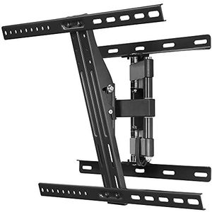 Grunkel - SP-18 AT-2 - Draaibare tv-muurbeugel voor tv tot 65 kg, gereedschapsset, hellingsbereik: 3° boven/10° onder en 180° horizontaal zwenkbaar - zwart