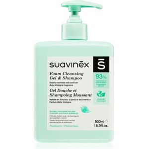 Suavinex Syndet Foaming Gel-Shampoo Schuim Shampoo voor Kinderen vanaf Geboorte Baby Cologne 500 ml