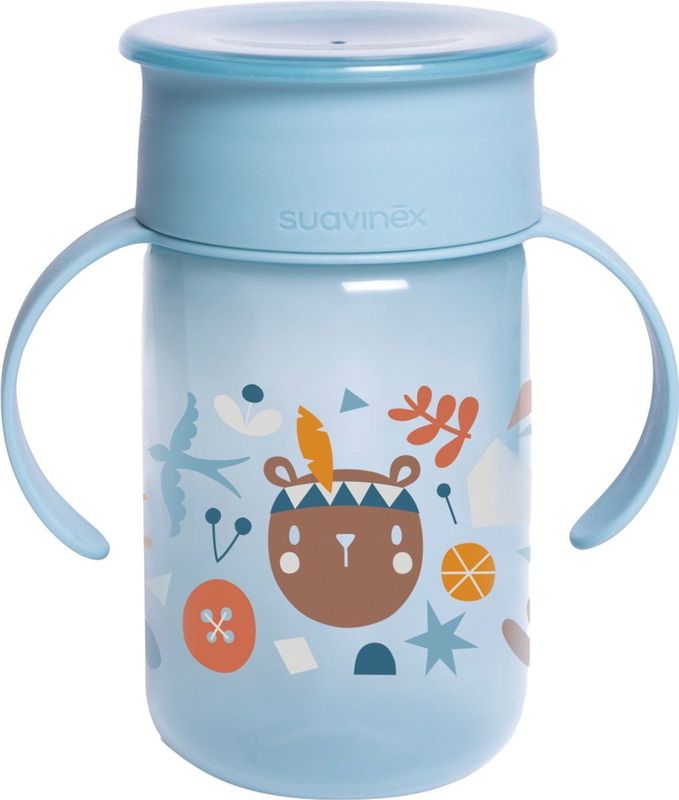 Suavinex Forest Blauw 360° Drinkbeker met Handvatten SXZFEE070157