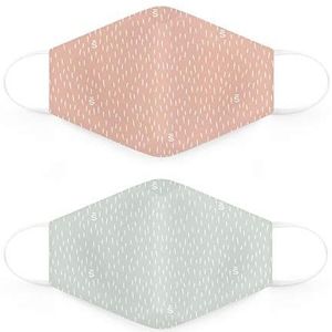 Suavinex Herbruikbare hygiënische maskers voor volwassenen, gecertificeerd en goedgekeurd, +10 jaar, 3 lagen, 25 wascycli, gemaakt in Spanje, 2 stuks, groen en roze, 29 g