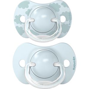 Suavinex - Dreams Fopspeen - Blauw - Siliconen - Verpakking met 2 Stuks