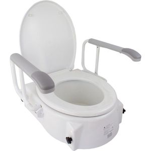 Toiletverhoger - Verstelbaar - Met Deksel - Kantelbaar - Opklapbare Armsteunen