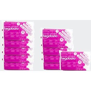 Begobaño Wegwerp-spons, zonder uitspoelen, badspons, alleen voor gebruik met dermatologisch en hypoallergeen, 100 stuks