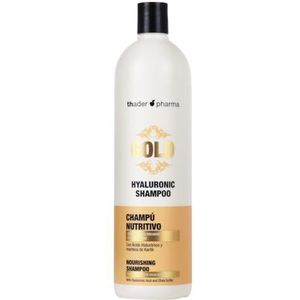 Thader Th Pharma Hyaluronic Gold Hyaluronzuur en Sheaboter, verzorgende shampoo voor gekleurd of krullend haar, 1000 ml