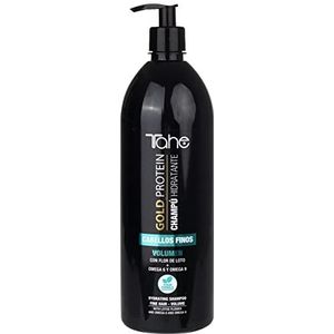 Tahe Gold Protein vochtinbrengende shampoo voor fijn haarvolume met lotusbloem en omega 6 en 9 (1000 ml)