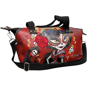 CYPBRANDS Catrinas - Rosabella tas met uittrekbare zijkanten, cadeau voor dames, doodshoofd, kaatrine, kleur rood, officieel product (CyP Brands)