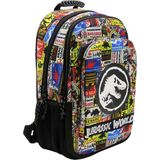 Jurassic World rugzak, 43 cm, aanpasbaar aan trolley, schooltas, rugzak, meerkleurig, uniseks, Jurassic Park, officieel product (CyP Brands)