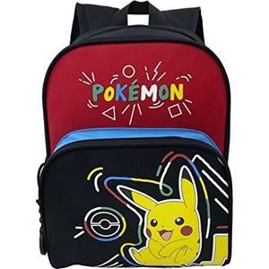 Pokémon Kinderrugzak, schooltas, 30 cm, Pikachu, schoolmateriaal, rugzak, zwart, officieel product (CyP Brands), zwart, Estandar, casual, zwart., informeel