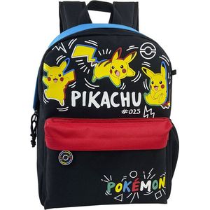 Pokémon- Junior rugzak, schoolrugzak, trolley, aanbrengbaar, rugzak, zwart, officieel product (CyP Brands)