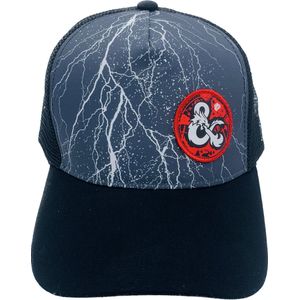 Dungeons and Dragons- Cap, Visor, Baseball Cap, Thunder, Dungeons and Dragons, Grid, Mesh, Black Color, Official Product (CyP Brands)