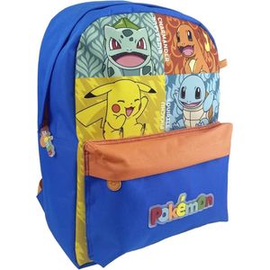Pokémon - Rugzak - 3D - 2 vakken - Premium Quality - 40cm - Pikachu - Squirtle - Charmander - Bulbasaur