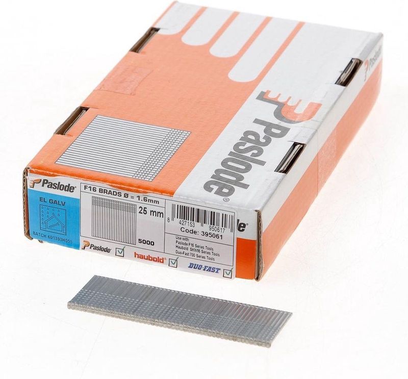 Paslode - F16 Afwerknagel - Verzinkt - 25 mm - 5000 stuks