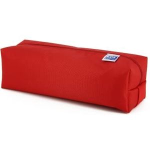 Oxford, Grote vierkante schooltas, elastisch, kleur rood