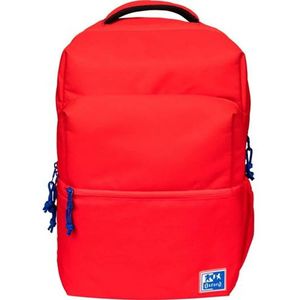 Oxford B-Ready Uniseks schoolrugzak, 18 l, 42 m, gevoerde laptoptas, gerecycled polyester, RPET, rood, Rood, 42x30x15cm, Casual