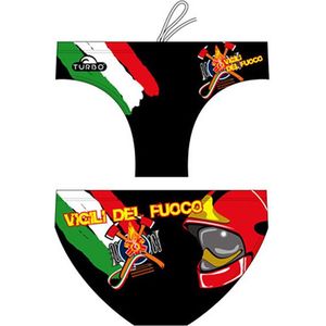 Turbo Vigili Fuoco Zwemslip Zwart M Man