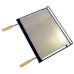 BBQ-Toro Stainless Steel Grill Plate 30 x 40 cm BBQ Plancha Suitable for Weber Grill Rectangular Universal and Solid Grill Plate for Charcoal and Gas