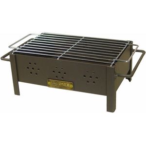 IMEX EL ZORRO Barbecue, kantoor, grill, houtskool, zwart, metaal, 31 x 21 x 14 cm