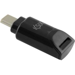 KSIX - Adapter USB 2.0 naar USB-C - Zwart - Geschikt voor Micro SD en SDHC