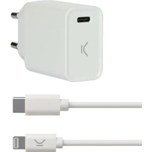 USB Oplader Iphone KSIX Apple-compatible Wit