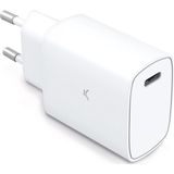 Ladegerät de network 20 w, Power Delivery, Fast Charging, usb-c Port, White - Ksix