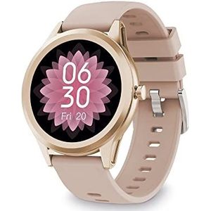 KSIX Globe Multisport smartwatch, touch-smartwatch, 3,2 cm (1,28 inch), meldingen, lokalisatie, activiteitenarmband met stappenteller, hartslagmeter en zuurstof in het bloed, eigen app, roze