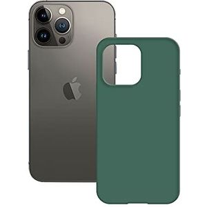 KSIX smart your tech iPhone 14 Pro hoes, halfstijf, antislip, binnenkant van microvezel, compatibel met draadloos opladen, groen