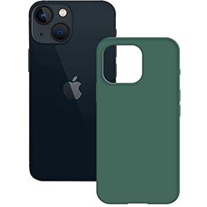 KSIX smart your tech Beschermhoesje voor iPhone 14, antislip, microvezel, compatibel met draadloos opladen, groen, verpakking gratis