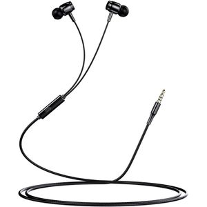 Hoofdtelefoon met kabelcontact, 3,5 mm jack, oproepen, multifunctionele bediening, lengte 1,2 m, IPX3, zwart