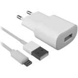 Wandlader + MFI Lightning Kabel Contact Apple-compatible 2.1A Wit