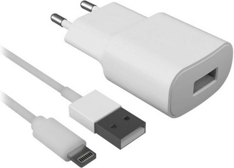 Wandlader + MFI Lightning Kabel Contact Apple-compatible 2.1A Wit
