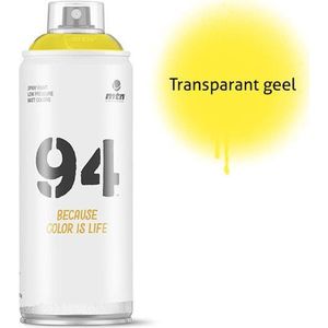 MTN94 Transparant Gele spuitverf - 400ml lage druk en matte afwerking