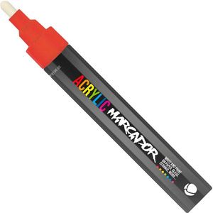 MTN Acrylic Marcador - Verfstift - medium punt van 2 mm - permanent - Rood