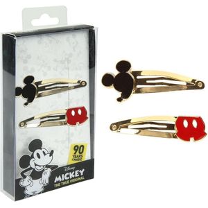 Haaraccessoires - Mickey Mouse - 2 Stuks - Zwart/Rood - Metaal