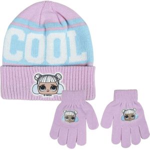 LOL Surprise - Winterset - Lila - Meisjes - 2delig - Muts en Handschoenen