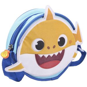 Schoudertas - Schooltasje - Baby Shark - Blauw - (16 x 16 x 4,5 cm)