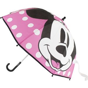 Disney Kinderparaplu Minnie Mouse 71 Cm Acryl Roze/zwart