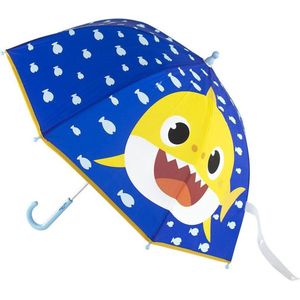 Kinder paraplu Baby Shark blauw 71 cm - Baby Shark paraplus voor kinderen