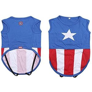 Cerdá For Fan Pets T-shirt voor honden van Captain America/Avengers, officieel gelicentieerd product van Marvel®