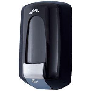 Jofel AC70600 Aitana zeepdispenser met verchroomde knop, 1 l, zwart
