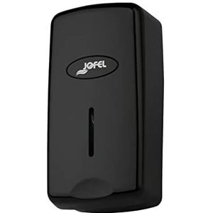 Jofel - Zeepdispenser voor aan de muur, navulbaar met vloeibare zeep, inhoud 1 l, zeepdispenser voor badkamer, robuuste ABS-behuizing, lekvrij en corrosiebestendig, AC27650, zwart