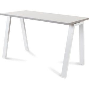 Bureau BLANCA, hoogte 740 mm, A-vormig frame, b x d = 1200 x 600 mm, grijs / wit