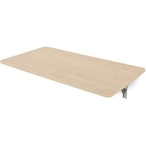 Rocada Klaptafel | bijzettafel | computertafel van hout beukenkleur | tafel voor kantoor, kantoor slaapkamer | stalen bevestiging | 115 x 60 cm